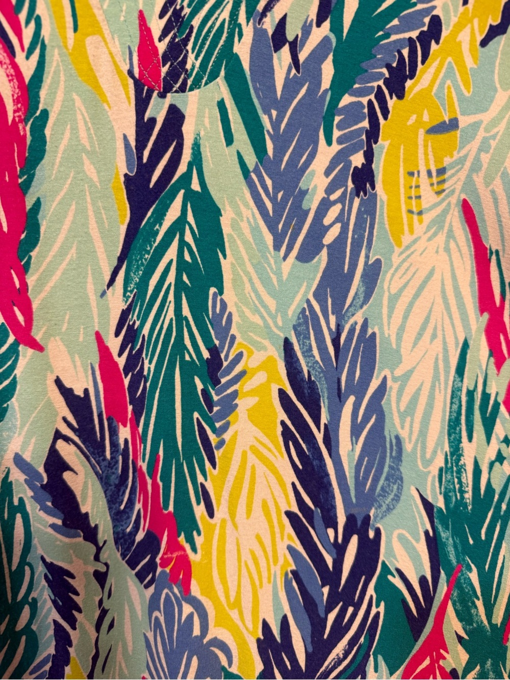 Lilly Pulitzer XL Vero Tunic -Pastel Blue Pink Green Tropical Print Top- - Picture 4 of 4